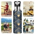 thumbnail image 7 of Yayeee 33oz Insulated Water Bottle Double Wall Stainless Steel with Flip Straw Lid, Elegance Art Pattern, 7 of 7