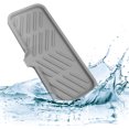 thumbnail image 5 of Soap Dish Soap Cleaning Storage Keep Soap Dry for Home Bathroom Kitchen Silicone Dark Gray 23x10cm, 5 of 7