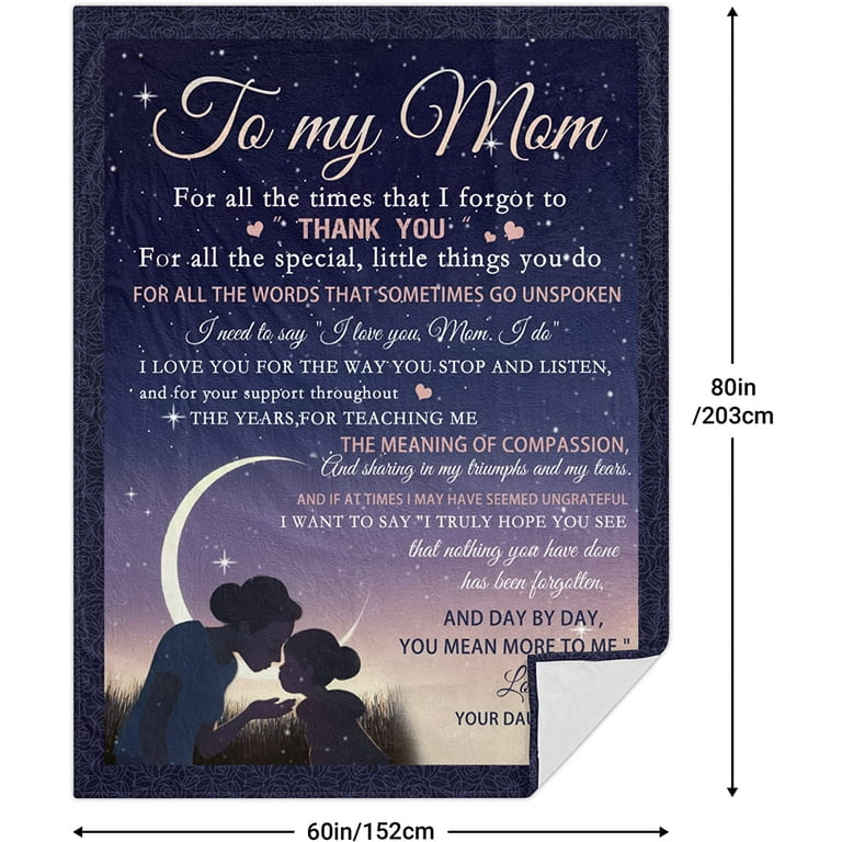 Blanket Gift Ideas For Mom, I Love You Always, Funny Happy Cute Mothers Day Gifts  Ideas, Thoughtful Mother Birthday Gift Ideas Mom For Christmas - Sweet  Family Gift