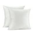 thumbnail image 2 of Clara Clark Plush Solid Decorative Microfiber Square Throw Pillow Cover with Throw Pillow Insert for Couch, white, 20"x20"", 4 Piece Decorative Soft Throw Pillow Set, 2 of 8