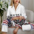 thumbnail image 6 of 2 Piece Womens Pajama Sets - Home Of The Free Because Of The Brave Soft Sleepwear Comfy Pajamas Ladies Pj Lounge Sets with Pockets, Long Sleeve Button Shirt and Pajama Pants Pjs Sets for Women, 6 of 6