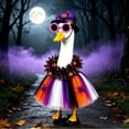 thumbnail image 2 of AuroraX Witch Tutu Skirts 19 inch Porch Goose Halloween Outfits , 23" Porch Goose Clothes Sets 17 inch Holiday Fall Decorations for Home Outdoor Plastic Porch Goose Accessories, 2 of 5