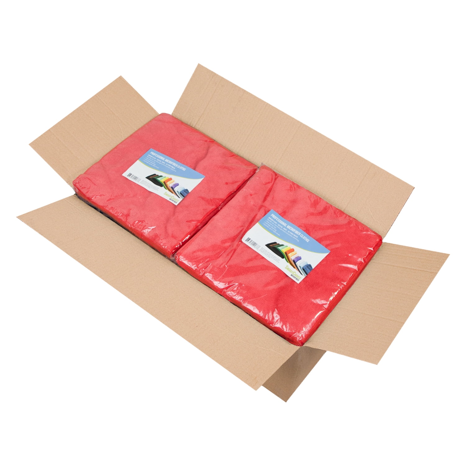 Arkwright Microfiber Cleaning Cloths (Bulk Case of 240) , 12x12 in., Multi-Purpose, Red