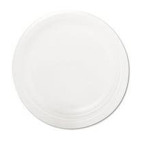 Dart Quiet Classic Laminated Foam Dinnerware Plate, 9" dia, White, 125/Pack