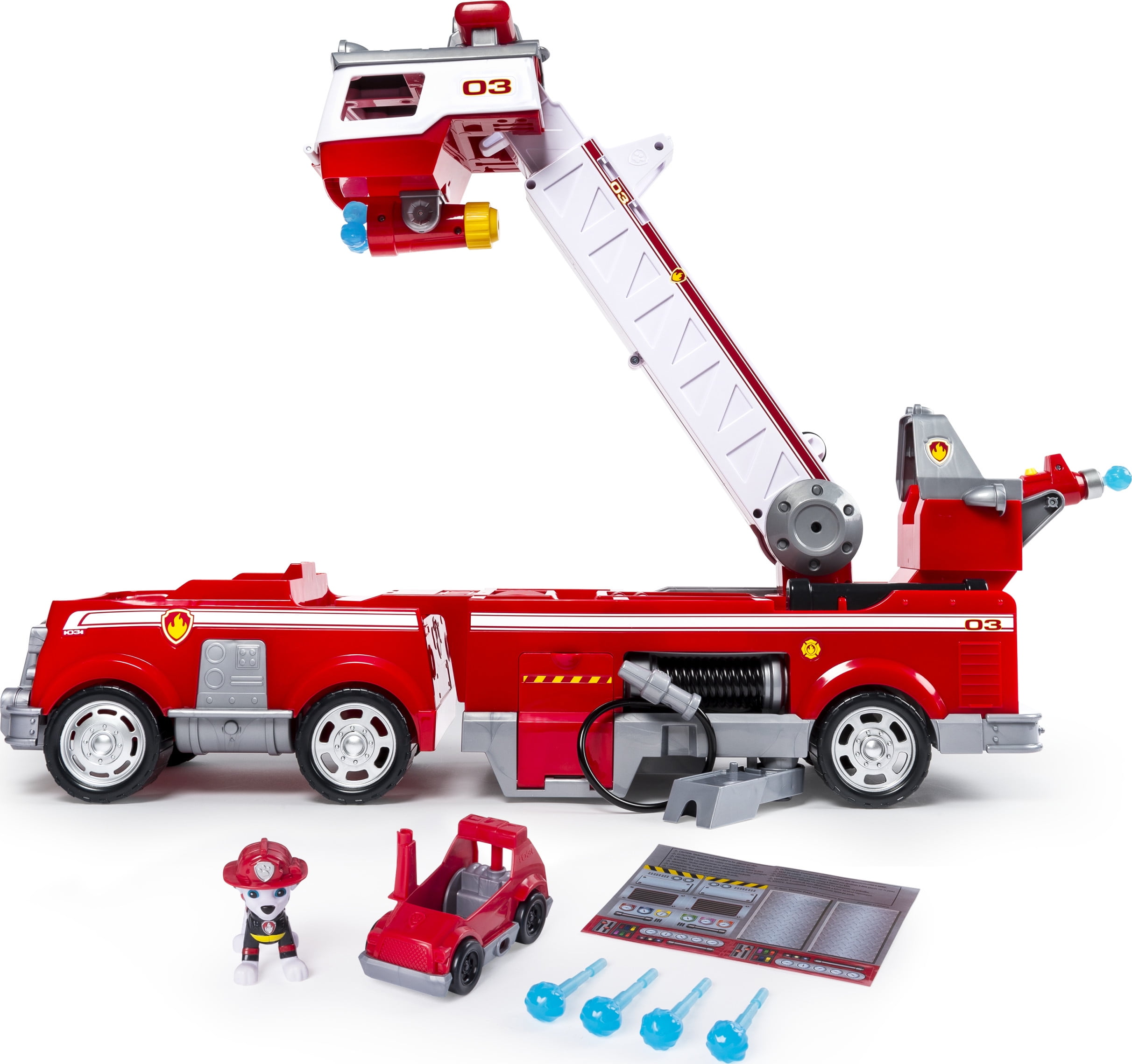 PAW Patrol Kids Ultimate Rescue Fire Truck with Extendable 2 ft Tall Ladder 