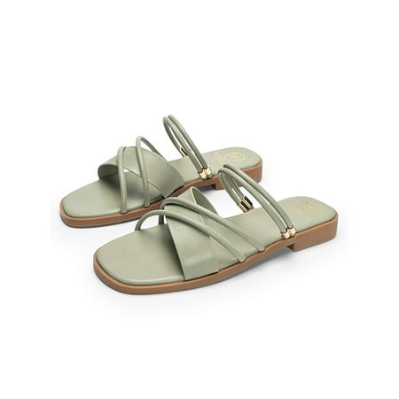 

Audeban Women s Cool Open Toe Slide Sandals Indoor&Outdoor Comfortable Beach Shoes Women Cozy Waterproof Cross Strap Flat Sandal Slides Shower Slipper Summer Slippers