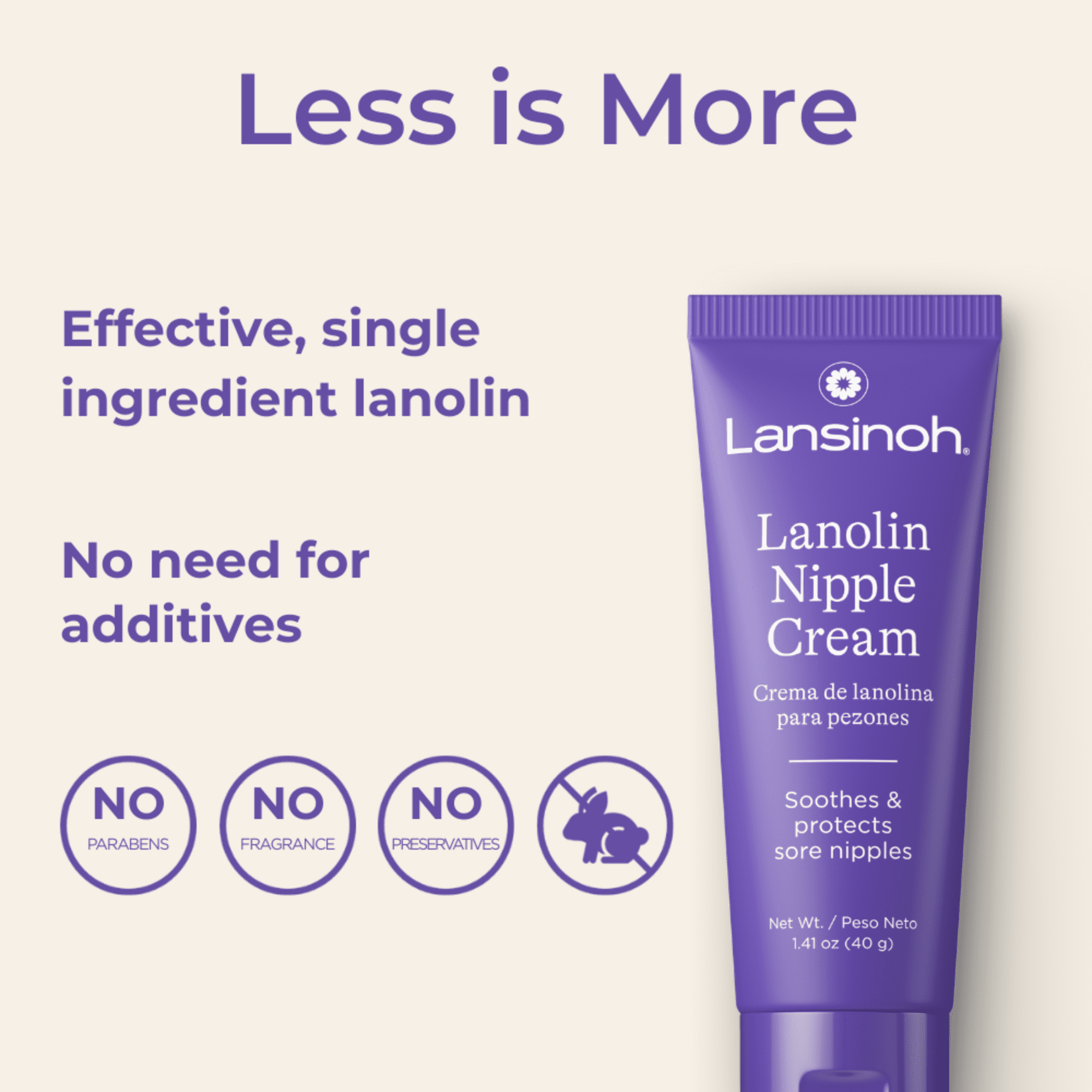 Lansinoh Lanolin Nipple Cream Safe for Breastfeeding Baby, 100% Natural, Breastfeeding Essentials, 1.41 oz