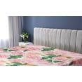 thumbnail image 5 of Ambesonne Roses Fitted Sheet, Botany Garden Flowers Print, Twin XL Size, Forest Green Pastel Pink, 5 of 5