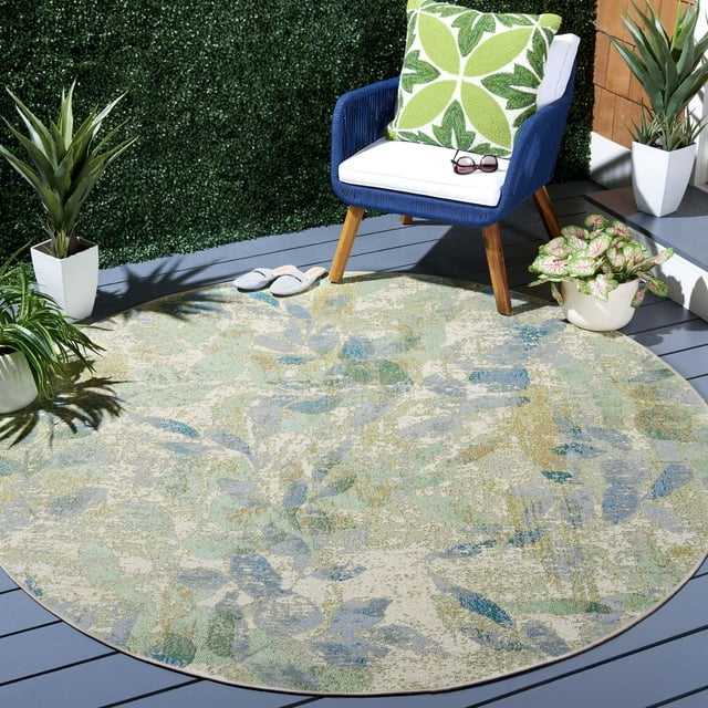 SAFAVIEH Barbados Gresham Botanical Indoor/Outdoor Area Rug