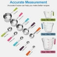 thumbnail image 4 of Square 14-Piece Measuring Cups and Spoons Set, Nesting Stainless Steel Measuring Cups Spoons with Plastic Measuring Cup for Dry and Liquid Ingredients, Kitchen Cooking & Baking Gadgets, 4 of 6