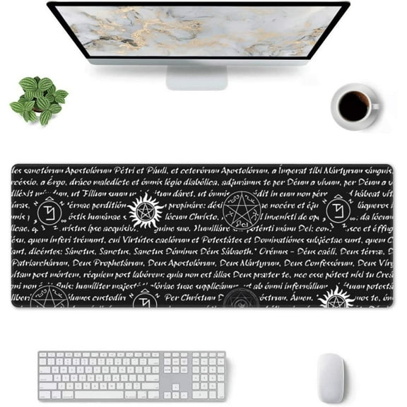 Supernatural Inspiration 31.5x11.8 inch Extra Large Gaming Mouse pad, Extended Anti-Slip Rubber pad, Suitable for Keyboard, Suitable for Gaming Office, Black