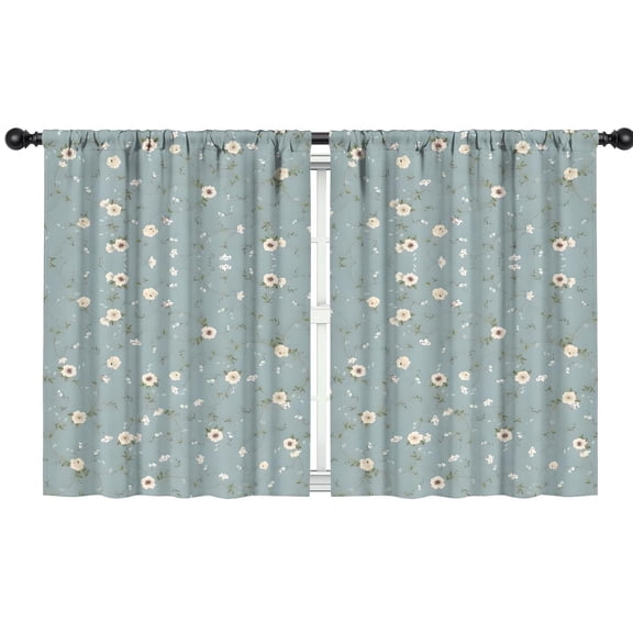 Blackout Kids Curtains,Pioneer Flower Floral Print Pattern Childrens Insulated Curtains Set Of 2,Bedroom Essentials,Toddler Room Decor 42"x54"