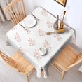 thumbnail image 3 of Floral 60" Square Waterproof Tablecloth, Floral Print Polyester Table Cover, 3 of 6