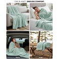 thumbnail image 4 of Utopia Bedding Plush Checkered Fleece Blanket Green Twin, 60x80 Inches Travel Friendly, Soft Cozy Throw Blanket for Couch, Sofa, Bed - Home Decor Gift for Kids, Women and Men, 4 of 5
