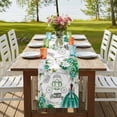 thumbnail image 4 of Table Runners 36 Inches Long Dress Scarves, Happy Birthday Farmhouse Kitchen/Dining Table Runner, Short Coffee Tablerunners, Green Luxury Dress Crown Carriage Flowers 13x36 Inch, 4 of 9