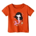 thumbnail image 3 of T-shirts pour Filles Mode Décontractée Imprimé Manches Courtes pour Filles Col Rond Tenues d'Été pour Filles Chemise pour Enfants École Chemises Mignonnes pour Filles 4-5 Ans, 3 of 3