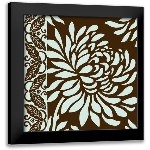 Slocum, Nancy 12x12 Black Modern Framed Museum Art Print Titled - Medium Striking Chrysanthemums II