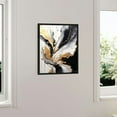 thumbnail image 3 of PIKWEEK Black Gold and White Abstract Artwork Black White Gold Modern Wall Art Black and Gold Marble Pictures Black Gold Abstract Canvas Wall Art Black White Gold Poster for Living Room, 3 of 4