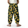 thumbnail image 4 of DISNIMO Lemon Print Bloomer Trousers for Boys Bloomer Harem Pants for Kids Baggy Pants Boys Harem Bloomers for Girls High Waisted Trousers Casual Elastic Waist Pants 13-16 Girls Bloomer Harem Pants, 4 of 7