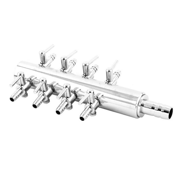 REGALWOVEN Aquarium 8 Way Inline Manifold Air Flow Pump Tubing Splitter Lever Control Valve