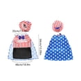thumbnail image 3 of Ensemble de Tenue pour Chat de la Fête de l'Indépendance avec Chapeau et Jupe, Vêtements pour Animaux Rouges, Blancs et Bleus pour la Fête du 4 Juillet, Vêtement de Fête à Imprimé Étoiles pour Chats et Petits Animaux, 3 of 6