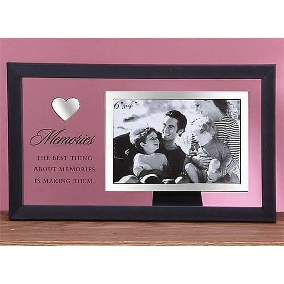 12 Inch Making Memories Inspirational Glass Picture Frame With Heart