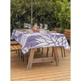 thumbnail image 3 of Outdoor Tablecloth with Umbrella Hole for Patio/Picnic/Party/Camping, Purple Pineapple Waterproof Table Cloth Rectangle Table Cover Washable, Tropical Summer Botanical Fruits (52"x 70"), 3 of 9