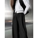 thumbnail image 4 of Pantalones de Trabajo para Mujer, de Pierna , de Vestir, de Cintura Alta, Informales, para Oficina y Negocios Negro M, 4 of 7