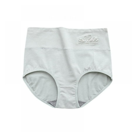 

Xinhuaya 1PC Women s 3D Swan Embossed Pattern Cotton High Waist Underwear Briefs
