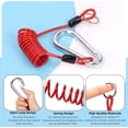 thumbnail image 3 of shiyou-Glarks 4FT Breakaway Trailer Cable Trailer Brake Cable Stainless Steel Spring Towing Coiled Wire Safety Cables Strap Ground Clip for RV Towing Trailer Emergency, 3 of 4