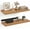 Beech, variant on White Floating Shelves for Wall-24in Wall Mounted Display Ledge Shelves Perfect for Bedroom Bathroom Living Room and Kitchen Decoration Storage (Set of 2)