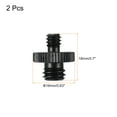 thumbnail image 2 of Mic Stand Adapter 3/8-16 Male to 1/4-20 Male Screw Thread Adapter for Microphone Tripod Stand Black 2 Pcs, 2 of 6