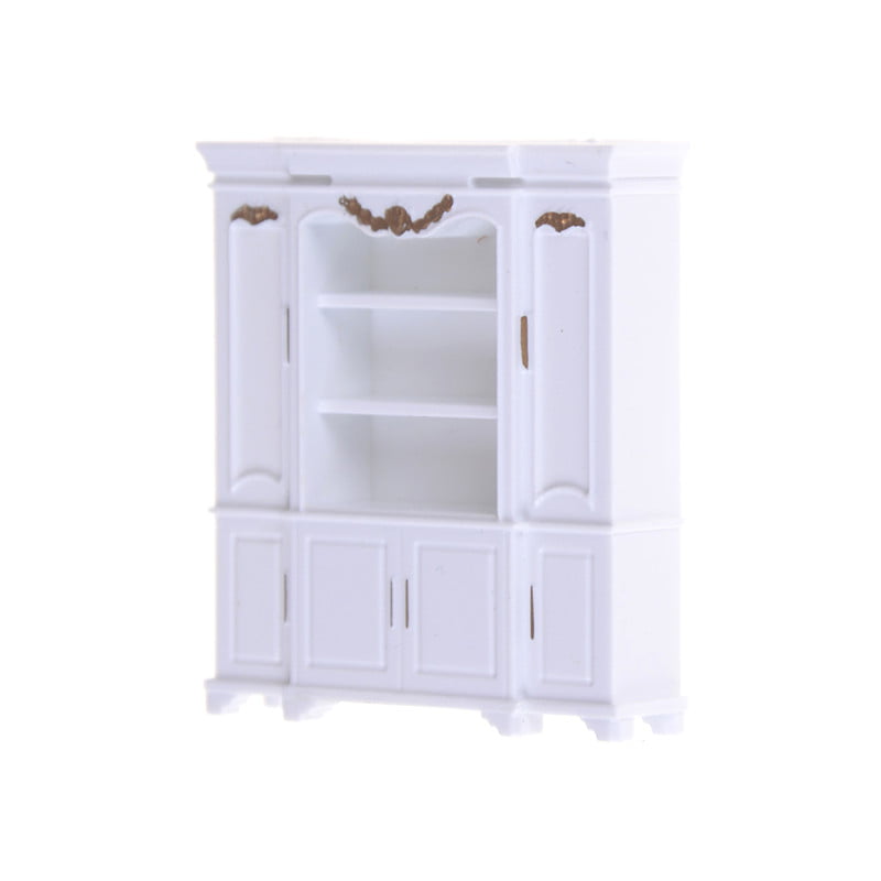 Dollhouse Miniature Furniture Decor Cabinet Shelves Bookcase Golden PatteRA 