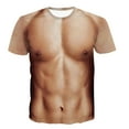 thumbnail image 2 of TIHLMK Mens T-shirts 3D Musclé Homme Imprimer Mode Fitness Col Rond à Manches Courtes T-Shirt, 2 of 6