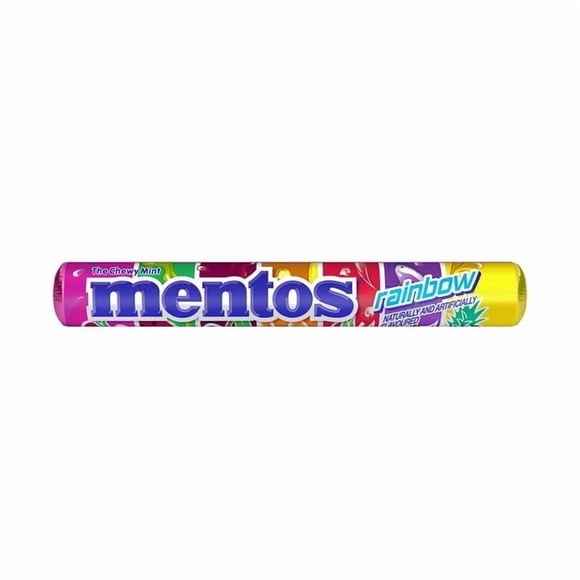 Mentos Chewy Mints, Rainbow, 14 Pieces Per Roll, 37g