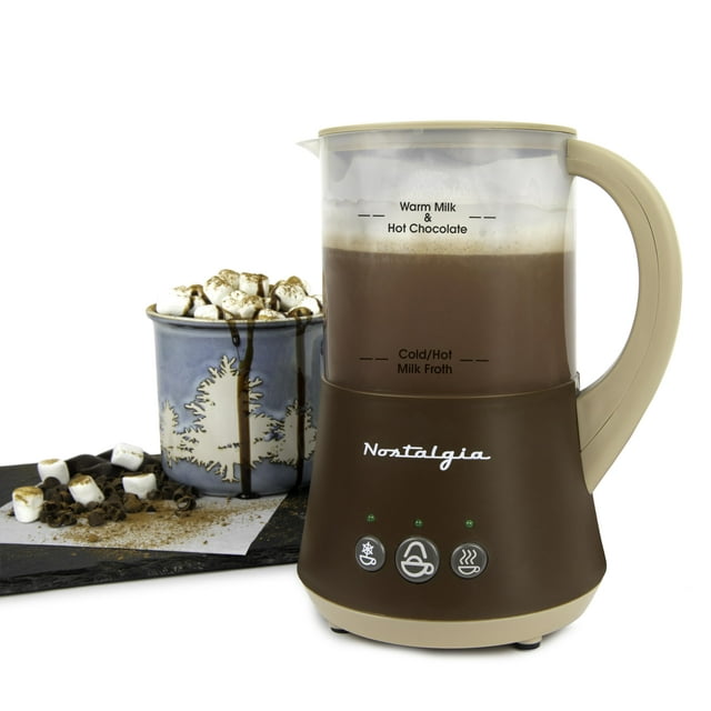 Máquina para hacer espuma y chocolate caliente Nostalgia 950 ml con molde
