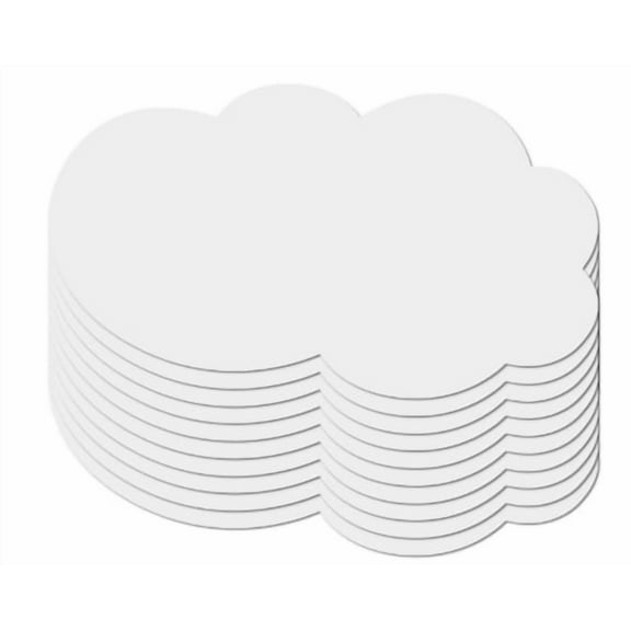 TABLZONE 50 Pcs White Cloud Cutouts for Crafts, Paper Cardstock, Party Decorations, Scrapbooking, Kids Art Projects
