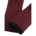 thumbnail image 3 of Isotoner Women's Everyday Spandex Gloves with Fleece Lining, Wine, L/XL, 3 of 7