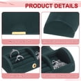 thumbnail image 3 of Caja de joyería de viaje pequeña Uxcell, organizador portátil de almacenamiento de joyas para anillos, collares y aretes, regalo para mujeres y niñas con caja de regalo, verde oscuro, 3 of 7