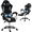 White, variant on DELMANGO Gaming Chair Ergonomic Office Chair with Adjustable Headrest & Footrest, 90-135° Recline, 360° Swivel,Black/Grey