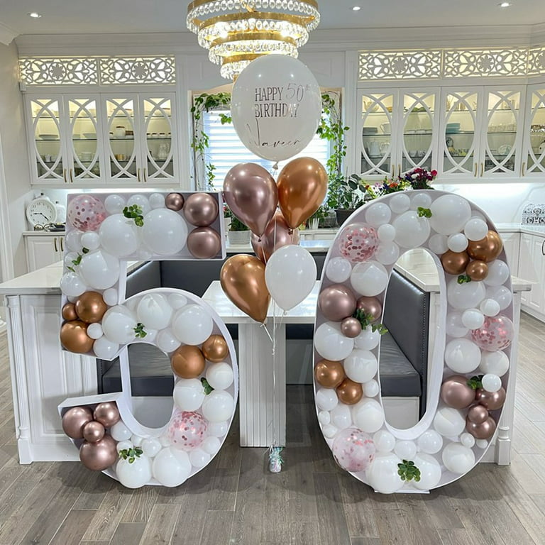 3FT Large Marquee Numbers - Easy to Assemble Number 0 Balloon Frame -  Mosaic Numbers For Balloons - Ideal Paper Mache Numbers for Birthday  Decorations