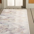 thumbnail image 4 of SAFAVIEH Rainbow Valentina Abstract Indoor/Outdoor Runner Rug, Ivory/Blue Gold, 2'6" x 8', 4 of 6