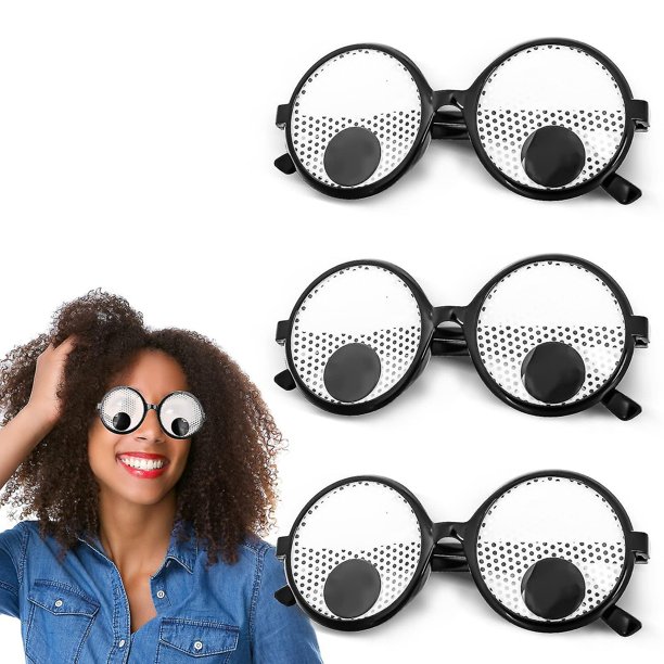 3 piezas de gafas con ojos divertidos, gafas con ojos temblorosos, gafas gigantes, accesorios divertidos para disfraces para Halloween
