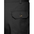 thumbnail image 4 of Men's Casual Lightweight Cotton Utility Button Flap Cargo Pockets Work Shorts (58, Black), 4 of 4