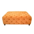 thumbnail image 2 of Moti Upholstery 40" Modern Velvet Tufted Cocktail Table in Orange, 2 of 3