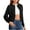 Black, variant on 2025 Fall Winter Cropped Cardigan Bolero Shrug for Women Button Down Long Sleeve Knit Sweater Lightweight Cardigans Black M