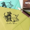 thumbnail image 3 of Printtoo Personalized&nbsp;Library Round Wood Mounted Rubber Stamp Custom This Book Belongs To Stamper-1.77 Inches Diamater, 3 of 4