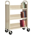 thumbnail image 5 of 32 in. W x 14 in. D x 46 in. H Single Sided 3 Sloped Shelf Booktruck in Ocean, 5 of 7
