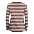 thumbnail image 4 of GigrtiJin Women's Striped Printed Blouse Fall Round Neck Long Sleeve Casual Loose T-Shirt Comfy Basic Pullover Tops, 4 of 4