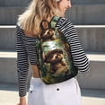 thumbnail image 5 of Disketp Jungle Hat Bear Mochila de Lona Estampada, Mochila Escolar de Viaje Ligera para Estudiantes y Portátil-Small, 5 of 5
